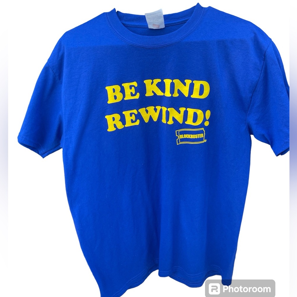 Unisex Large Blockbuster Be Kind and Rewind Shirt
